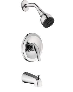 Glacier Bay Aragon Single-Handle 1-Spray Tub And Shower Faucet In Chrome w/Valve